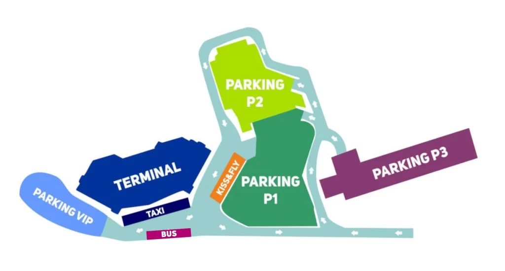 Mapa parkingu Lotnisko Bydgoszcz